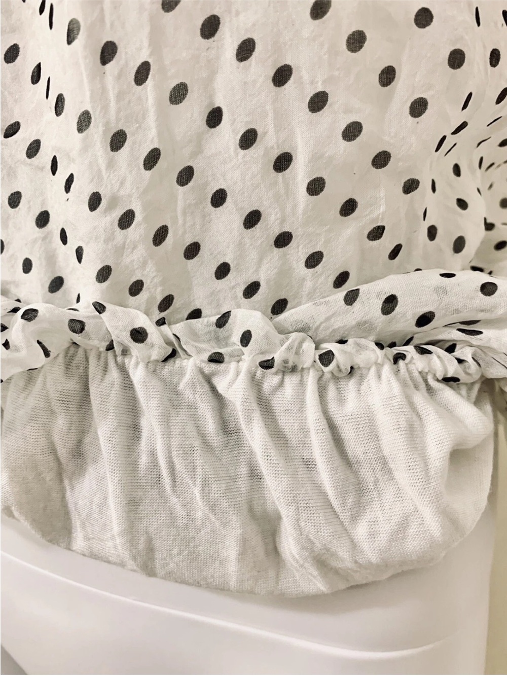 Luisa Ricci White Silk Polka Dot Short Sleeve Blouse S - Picture 8 of 11